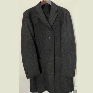 ZZEGNA Men’s 100% Wool Overcoat